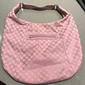 Sisley pink logo S shoulder bag